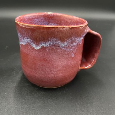 Handmade Pink Ceramic Hand-warmer Mug