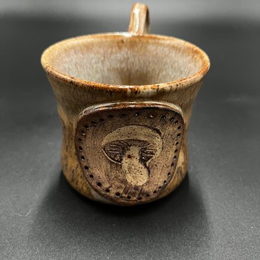 Handmade Honey Brown Ceramic Mushroom Mug