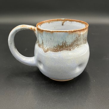 Handmade Ceramic Blue Polka-dot Mug