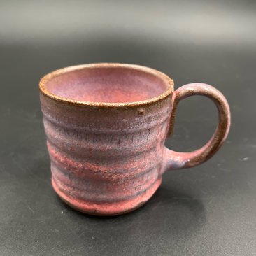 Small Handmade pink and purple ceramic mug