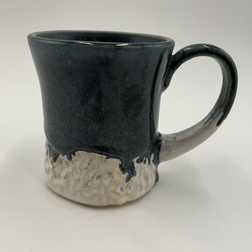 Handmade Carved Blue and White Mug