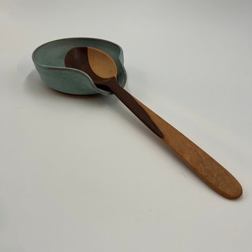 Handmade Blue Ceramic Spoon Rest