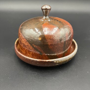 Handmade Wood fired Rustic Ceramic Butter Dish
