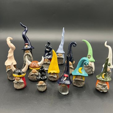 Assorted Ceramic Gnomes - Hand sculpted