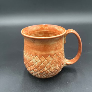 Handmade Ceramic Dragon Scale Inspired Earthy Mug