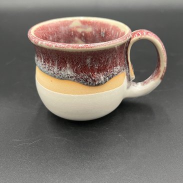 Small Handmade Ceramic Multi-colored Mug - great for espresso