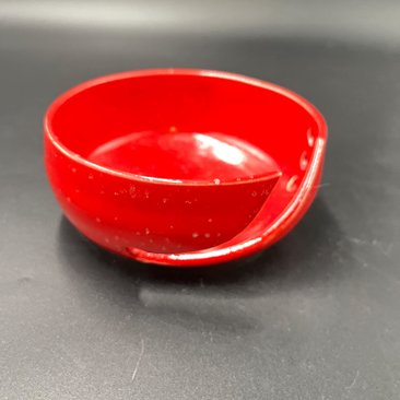 Handmade Red Speckle Glazed Ceramic Yarn Bowl