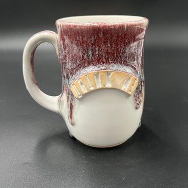 Handmade Alice In Wonderland Inspired “Drink Me” Purple Drip Ceramic Mug