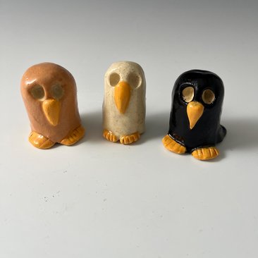 Assorted Ceramic Owls - Hand sculpted