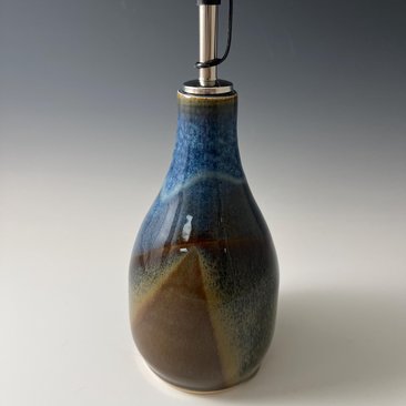 Handmade Ceramic Oil or Vinegar Dispenser - Dramatic Glaze Effects