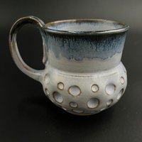 Handmade Ceramic Blue Polka-dot Mug