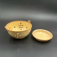 Hand-made Yellow Berry Bowl and Plate