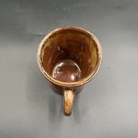 Handmade Earthy Red Carved Ceramic Mug
