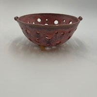 Hand-made Purple-Pink Pedestal Berry Bowl