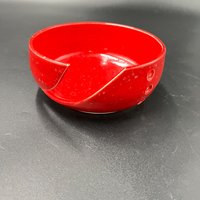 Handmade Red Speckle Glazed Ceramic Yarn Bowl