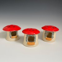 Handmade Ceramic Mushroom Luminary