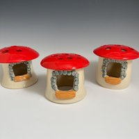 Handmade Ceramic Mushroom Luminary