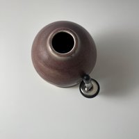 Handmade Ceramic Oil or Vinegar Dispenser - Purple Aubergine