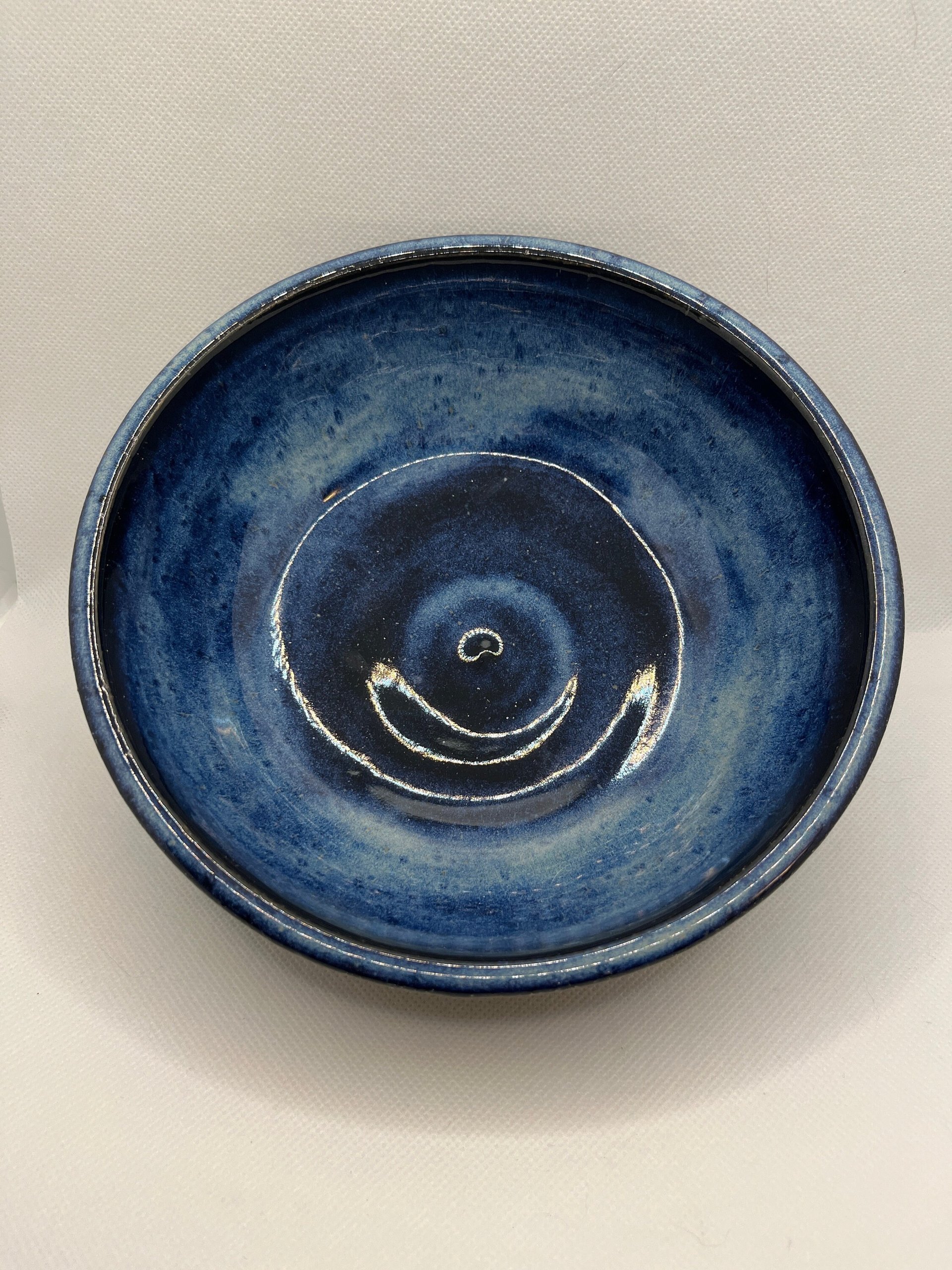 Handmade Black and Blue Ceramic Bowl