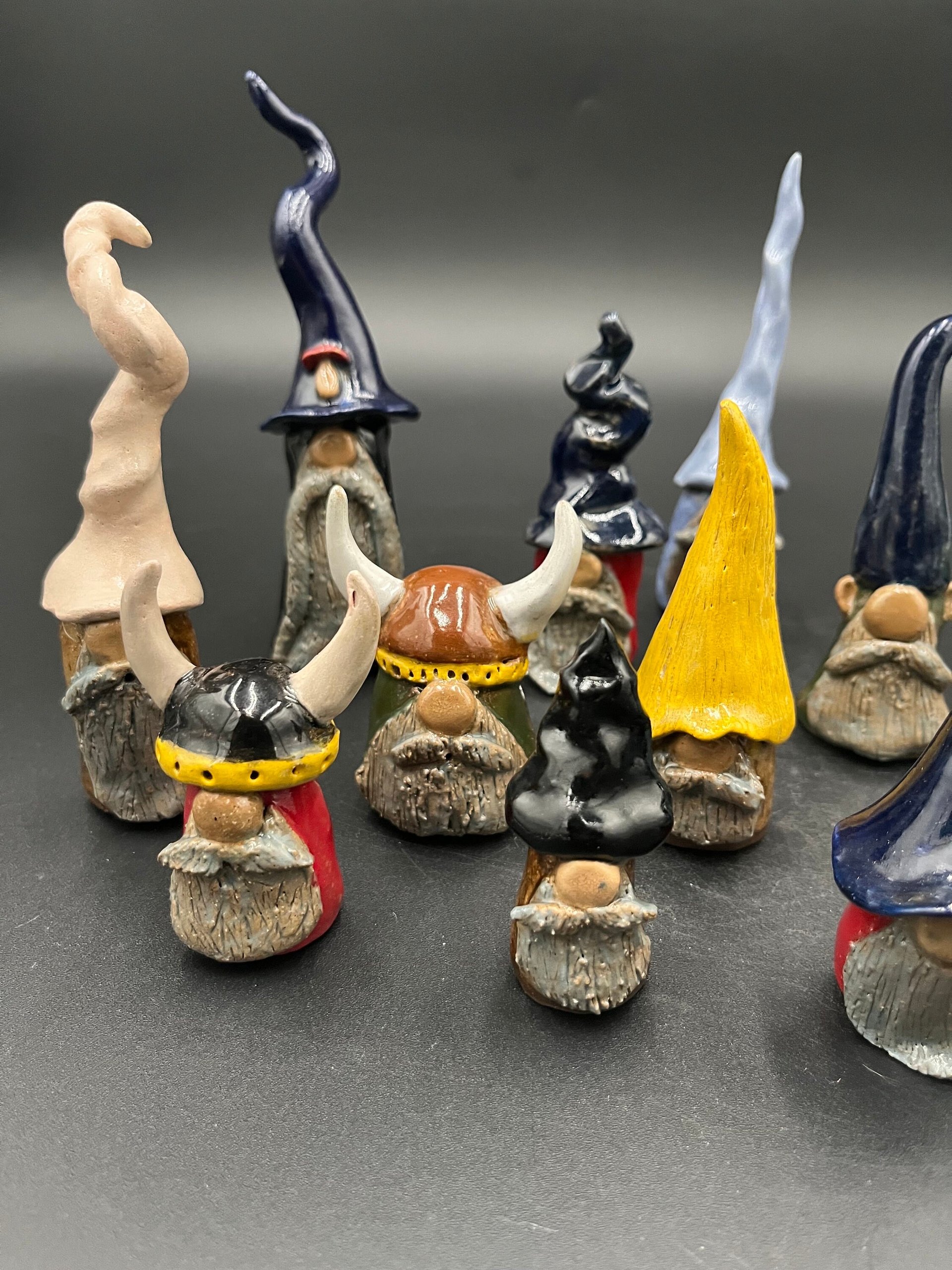 Assorted Ceramic Gnomes - Hand sculpted