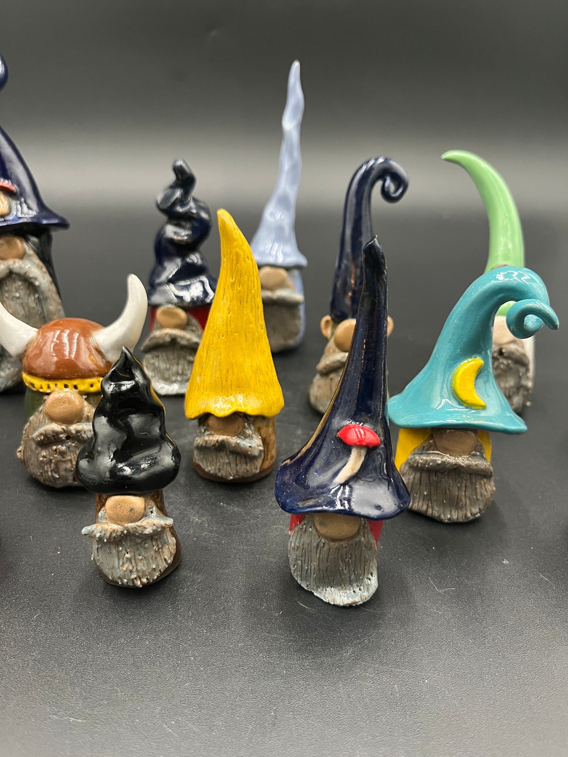 Assorted Ceramic Gnomes - Hand sculpted