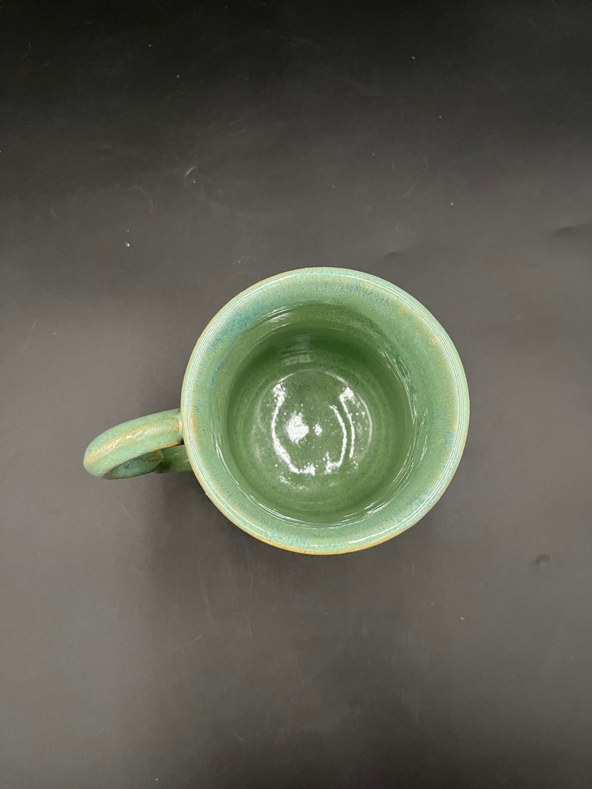 Handmade Agave Green “Hello” Ceramic Mug