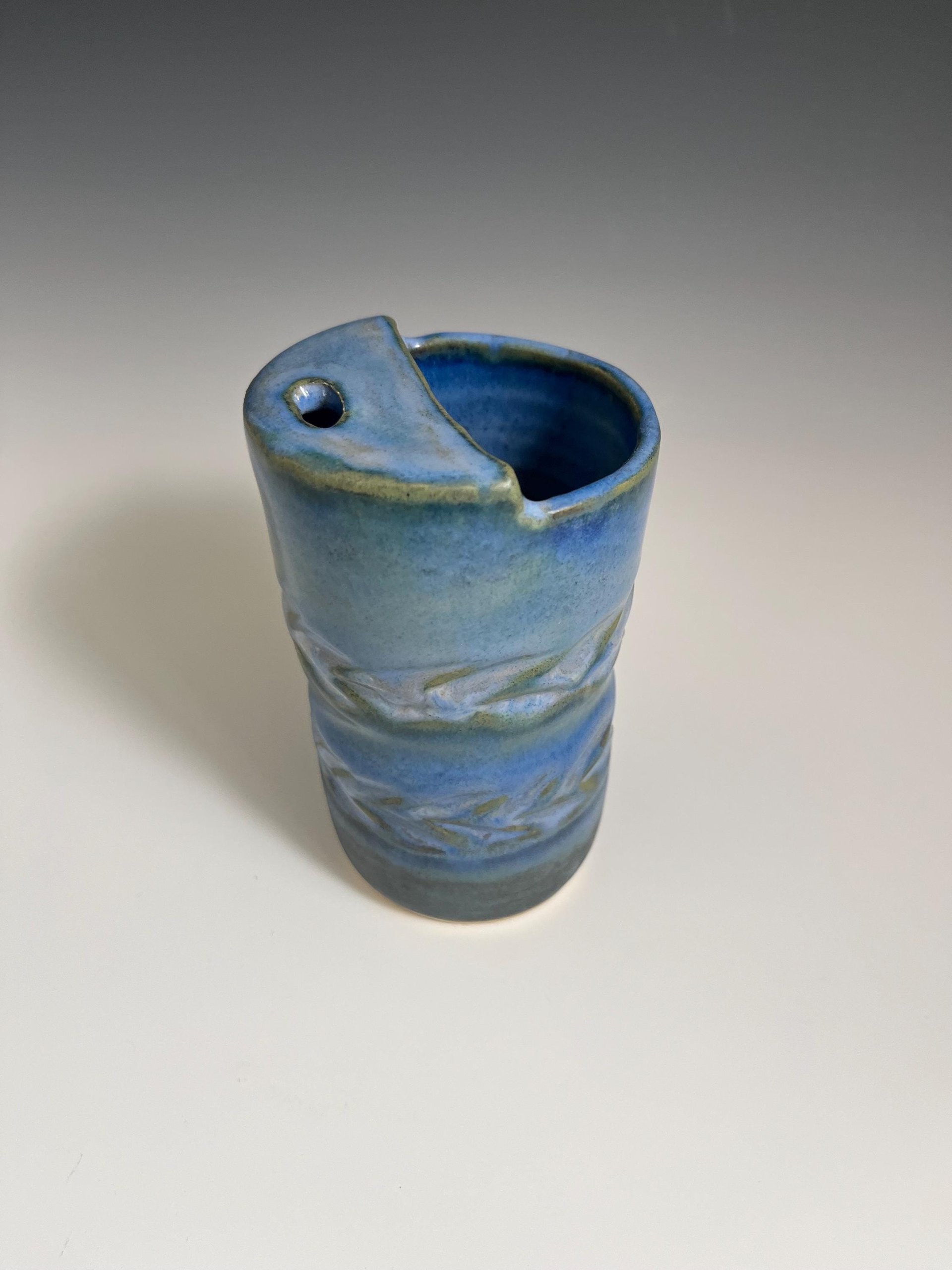 Handmade Ceramic Blue Green Travel Mug