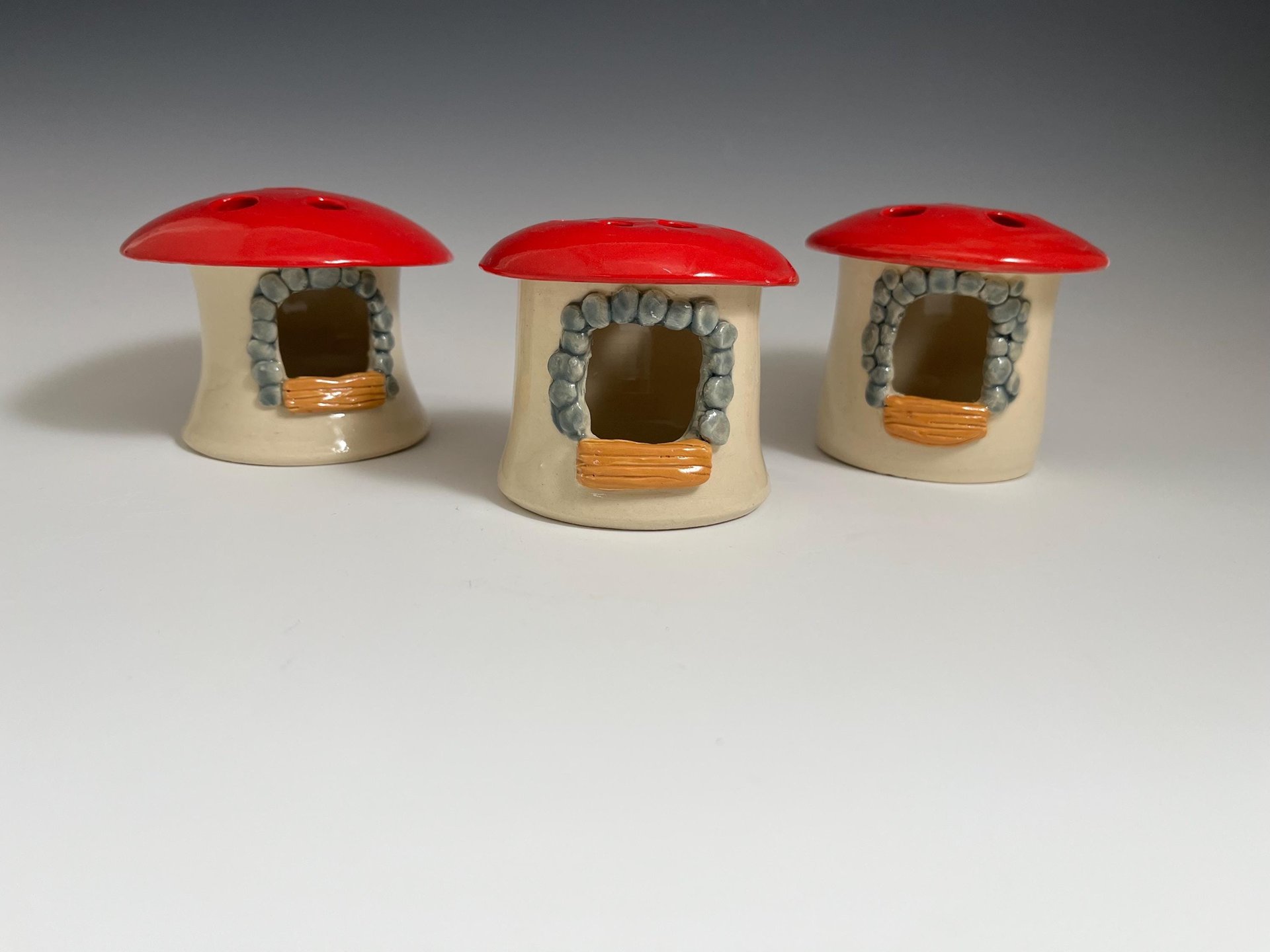 Handmade Ceramic Mushroom Luminary