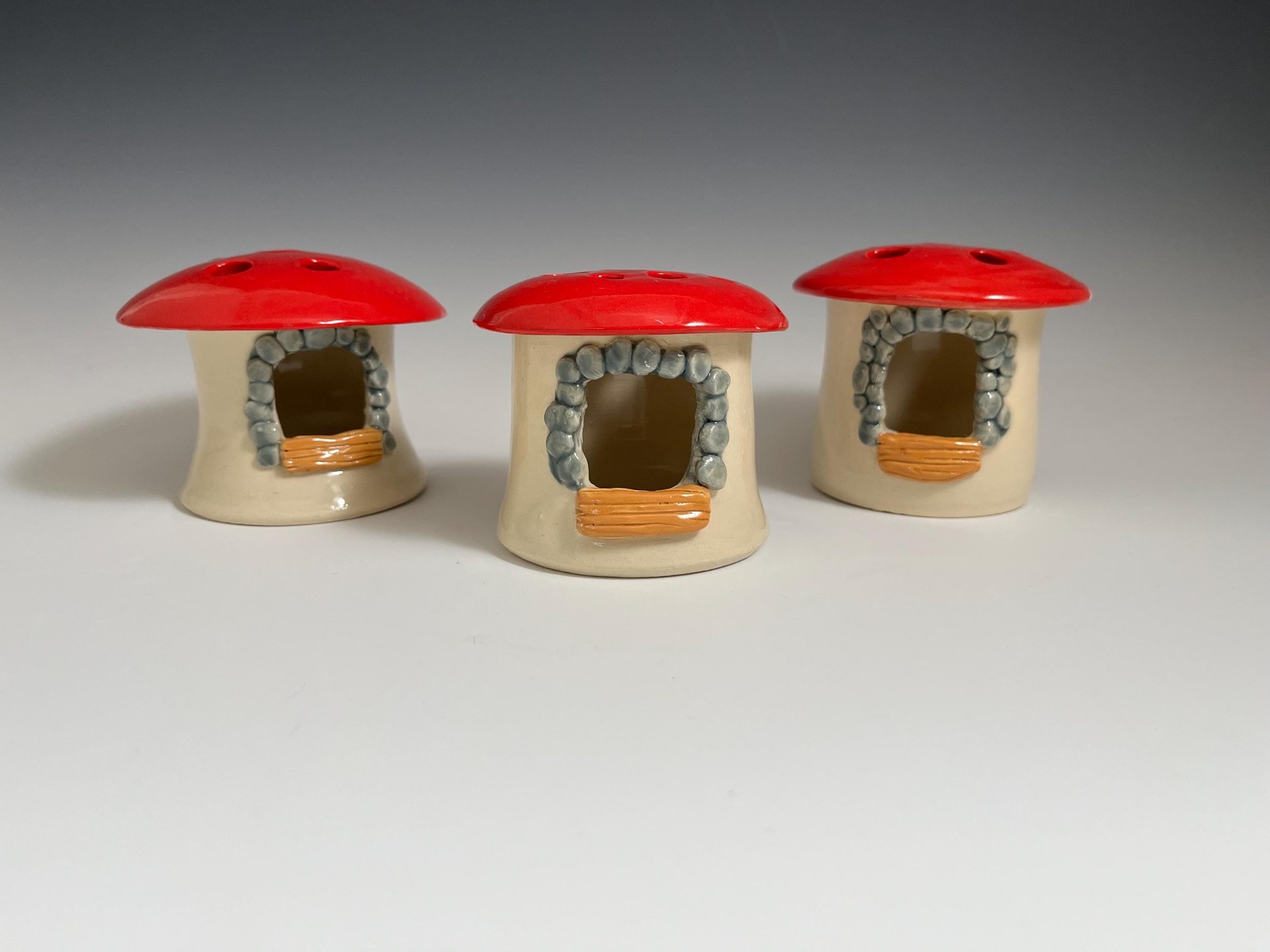 Handmade Ceramic Mushroom Luminary
