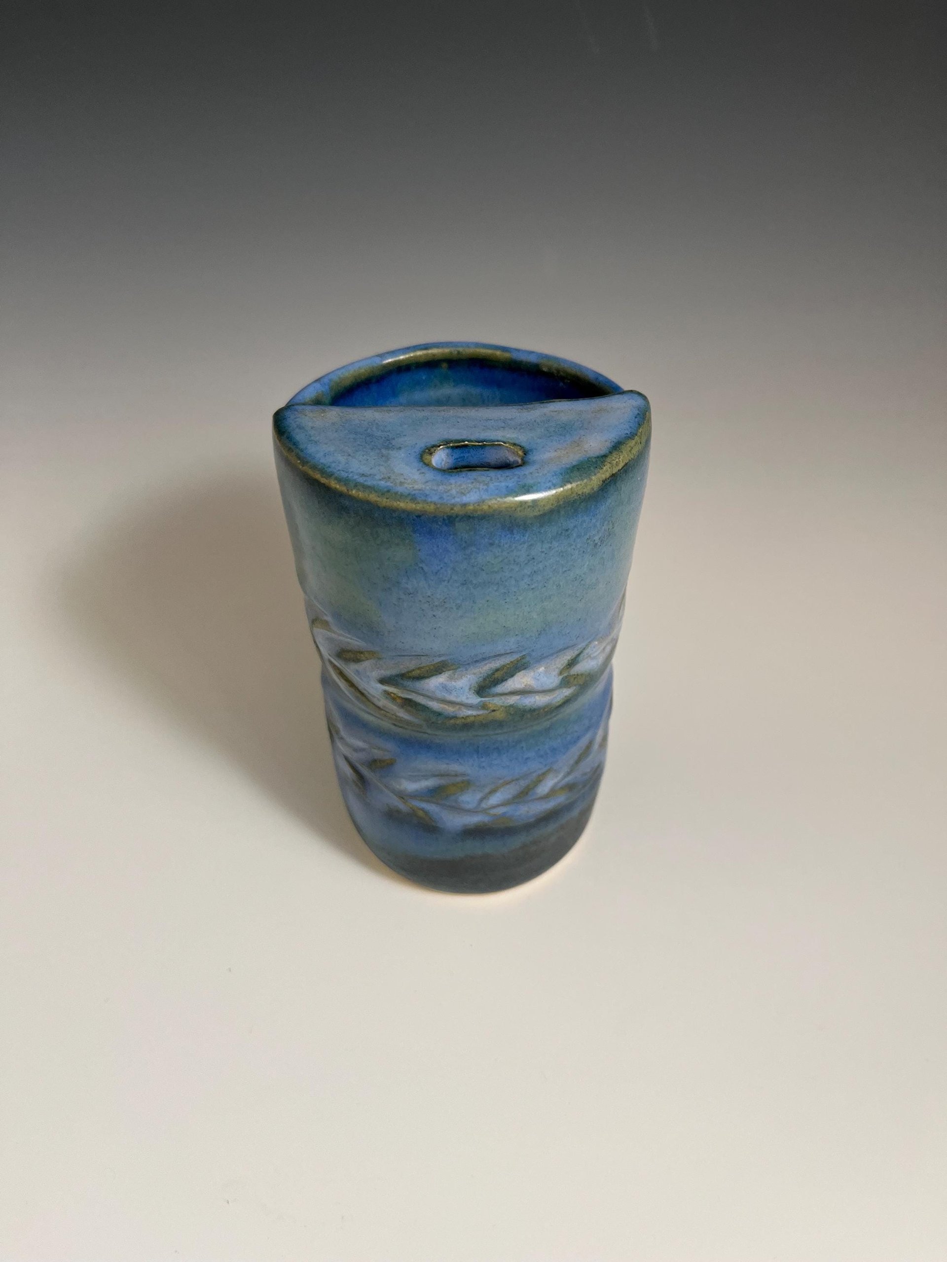 Handmade Ceramic Blue Green Travel Mug