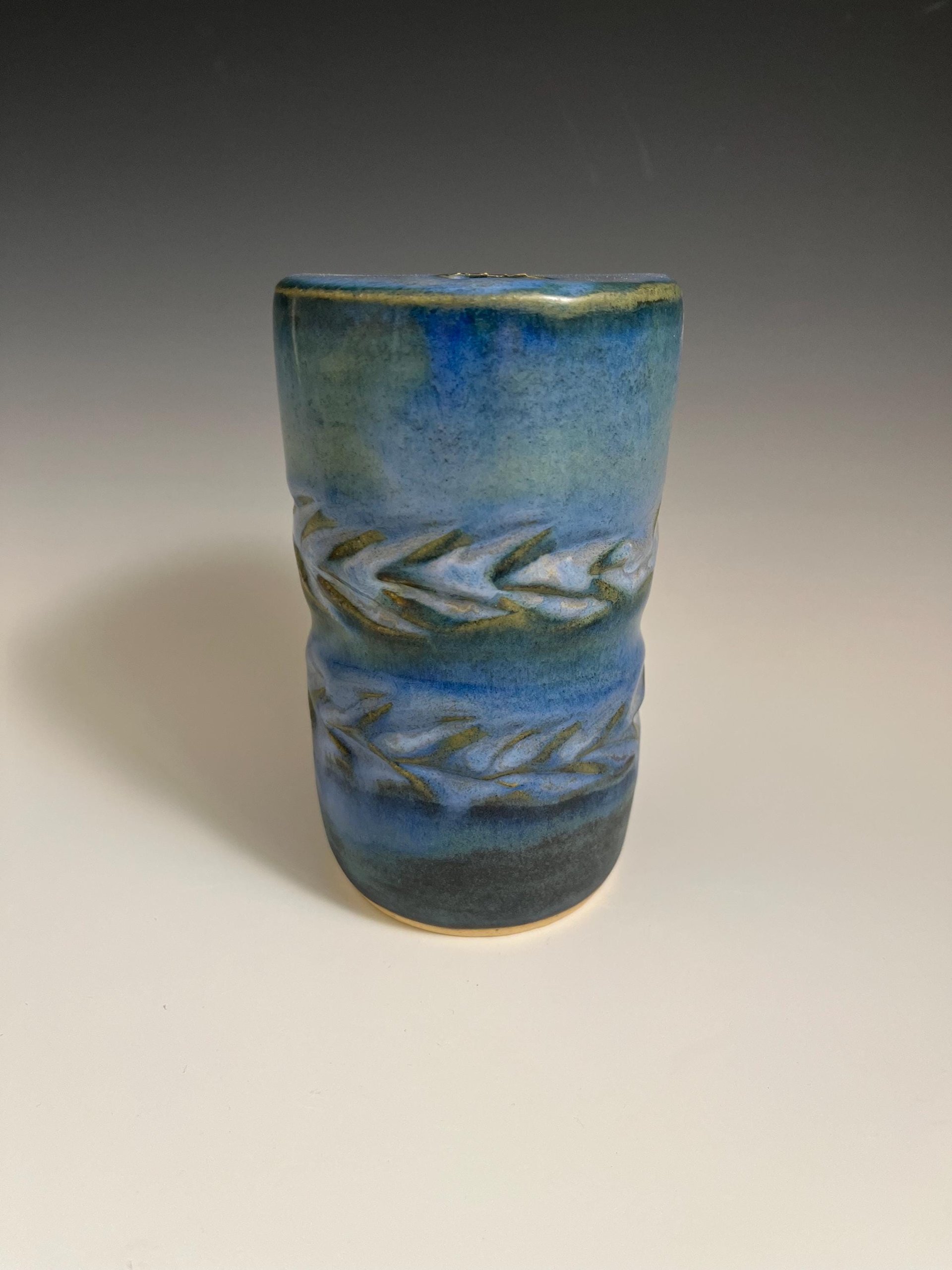 Handmade Ceramic Blue Green Travel Mug