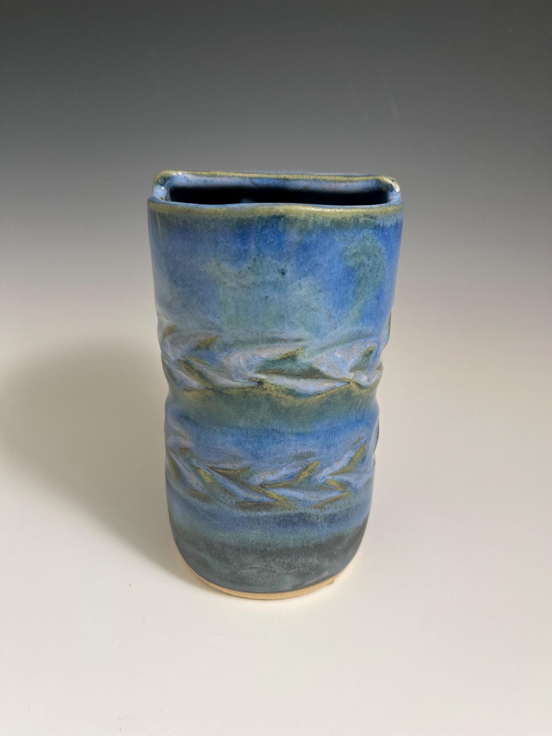 Handmade Ceramic Blue Green Travel Mug