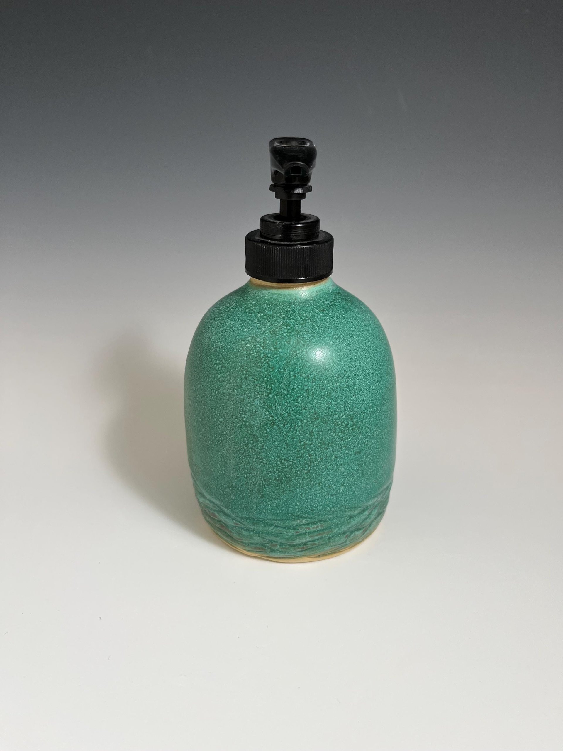 Handmade Ceramic Teal Soap Dispenser