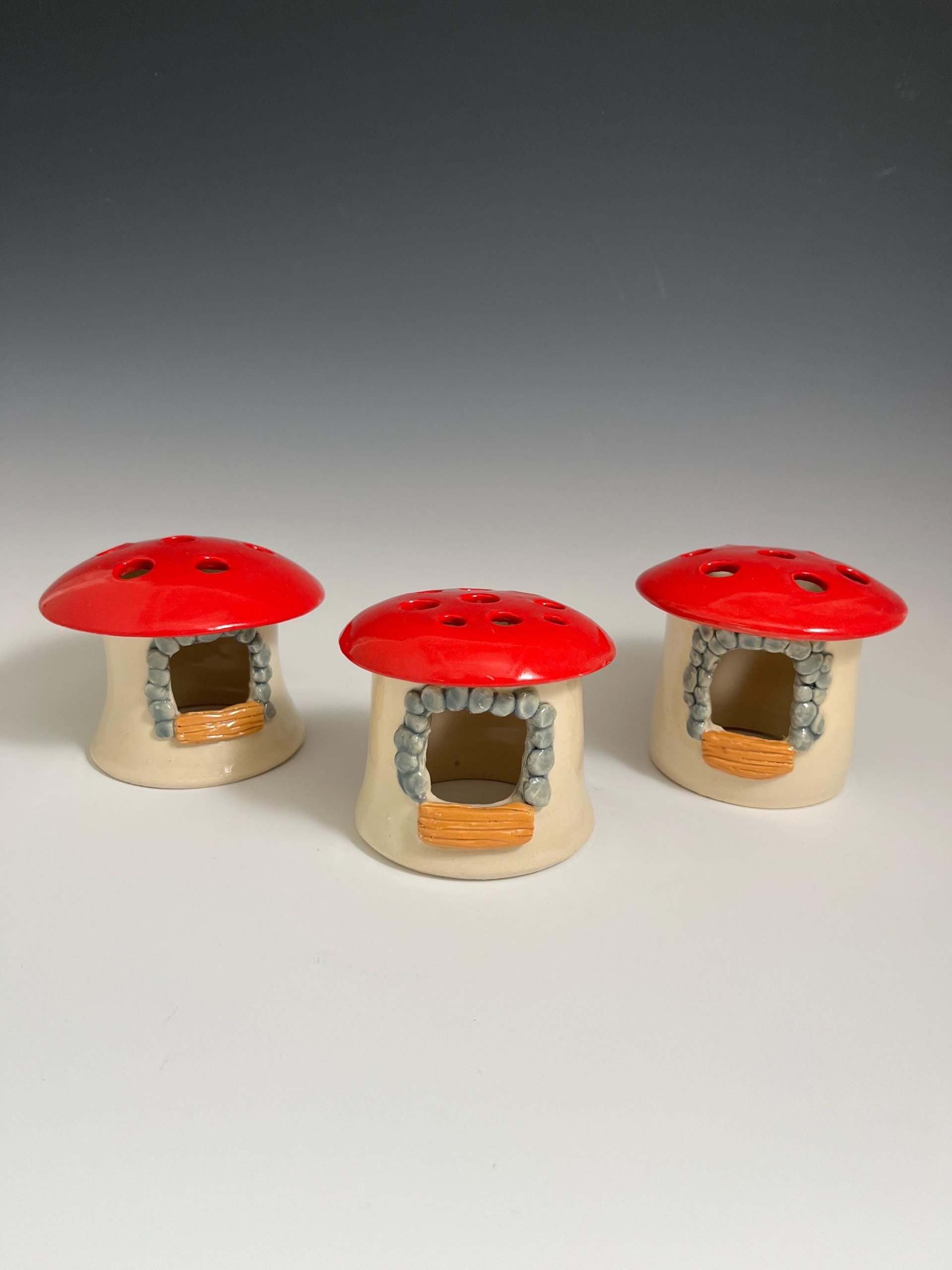 Handmade Ceramic Mushroom Luminary