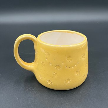 Handmade Honeybee Bright Yellow Ceramic Mug