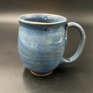 Handmade Marbled Blue Ceramic Mug