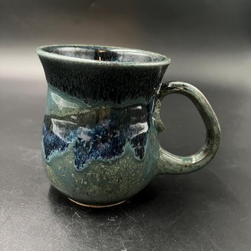 Handmade Blue Drip Glaze Ceramic Mug
