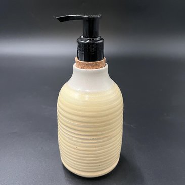 Handmade Ceramic Soft Yellow Soap Dispenser